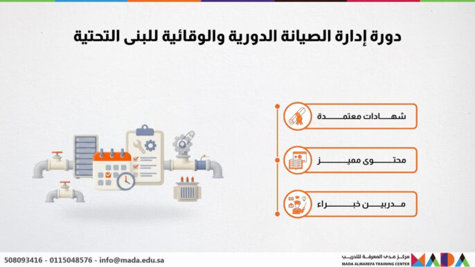 دورة إدارة الصيانة الدورية والوقائية للبنى التحتية