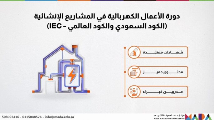 دورة الأعمال الكهربائية في المشاريع الإنشائية (الكود السعودي والكود العالمي – IEC)